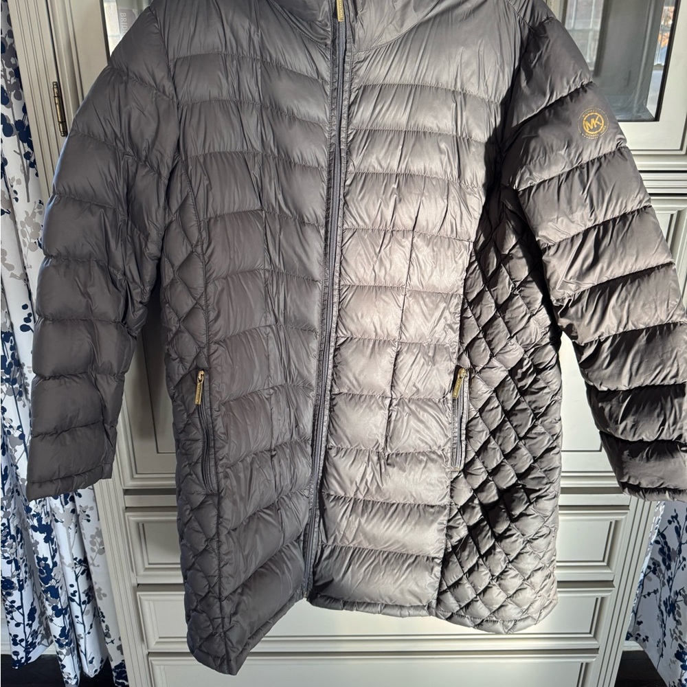 Michael Kors Gray Puffer Jacket